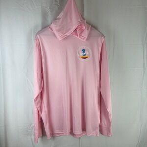 Spicy Tuna Performance Hoodie Mens XL Pink Destin Florida Salty Vibes Graphic